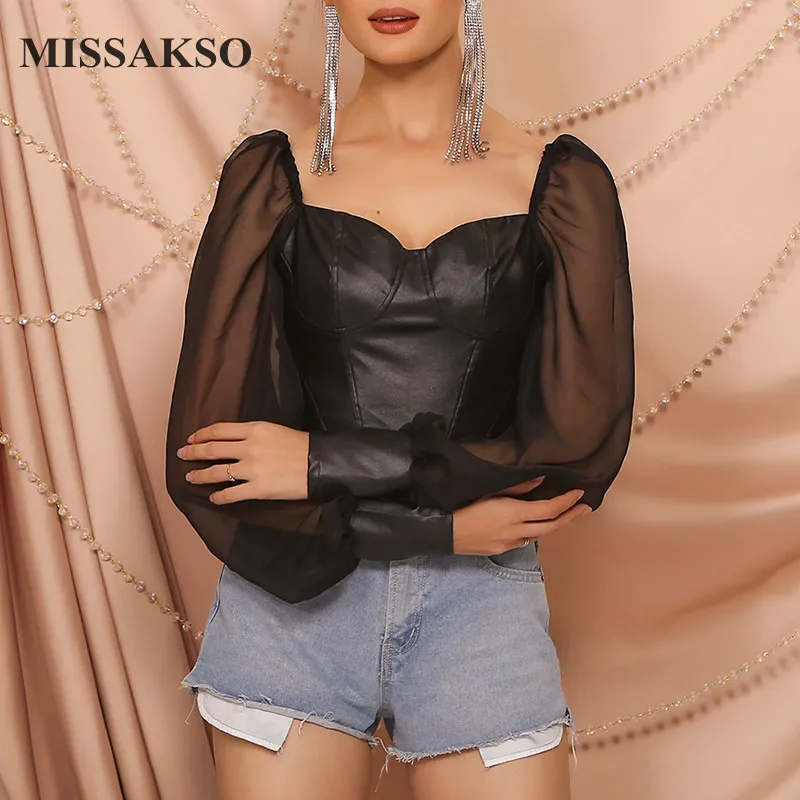 Женская блузка с открытой спиной квадратным вырезом и открытыми плечами|Блузки| |