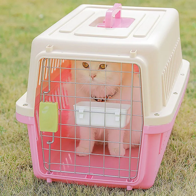 Portable Pet Food Bowl Hanging For Travel Cage Carrier Box Plastic Cat Feeder Thickened Container Outdoor Supplies | Дом и сад