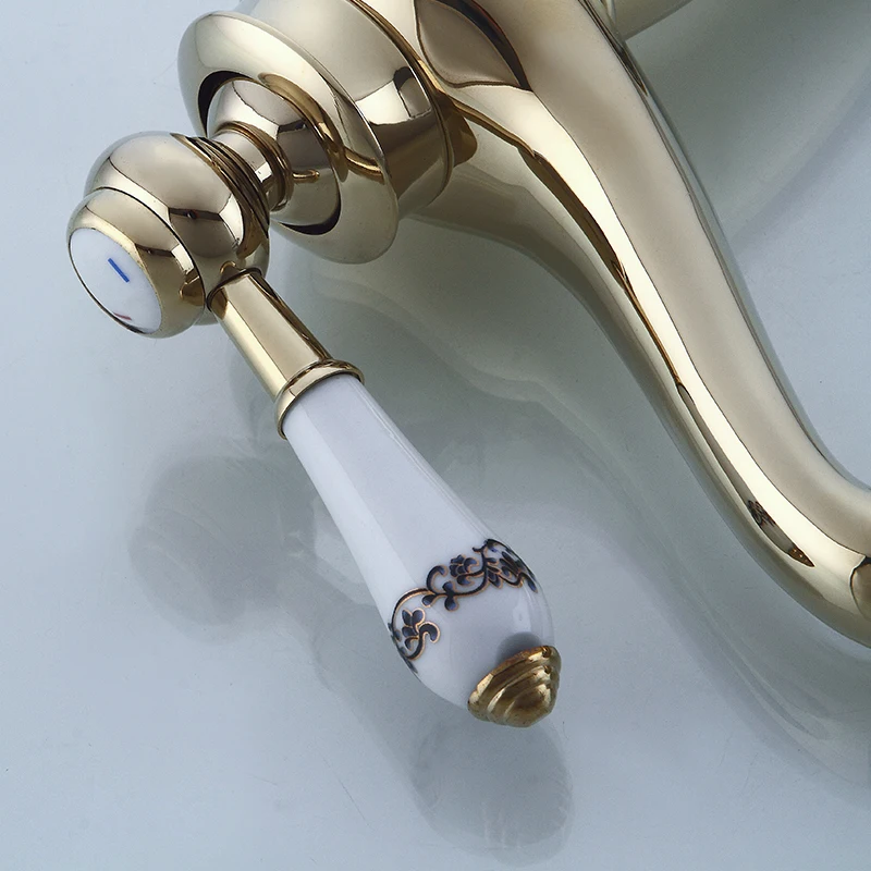 Bathroom Faucet Antique Bronze Finish Brass Basin Sink Solid Faucets Single Handle Water Mixer Taps Bath Crane | Обустройство дома
