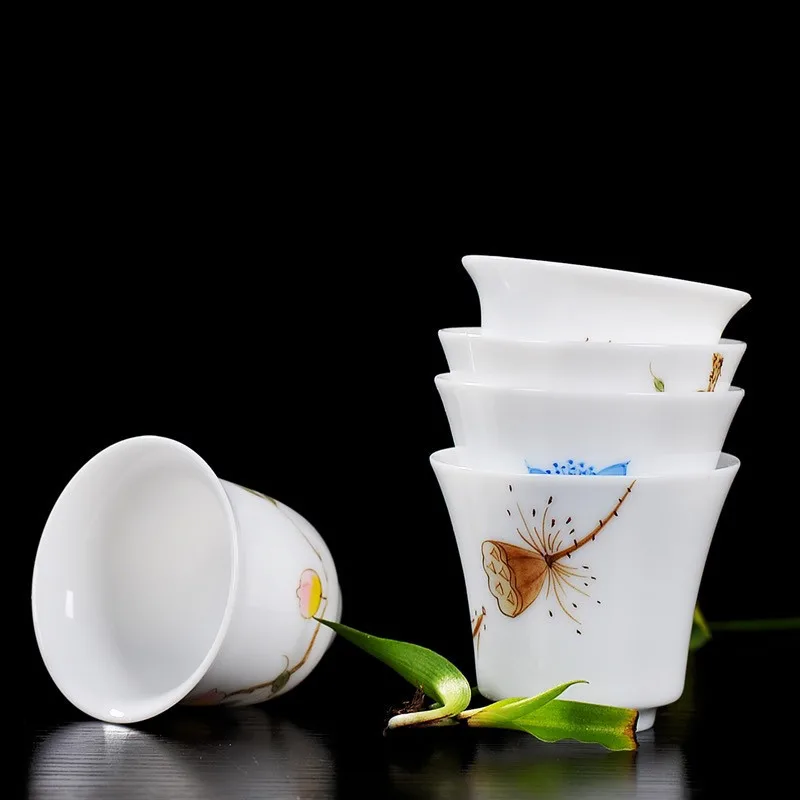 Керамическая чашка для офиса Jingdezhen из фарфора ручная роспись Пастельная