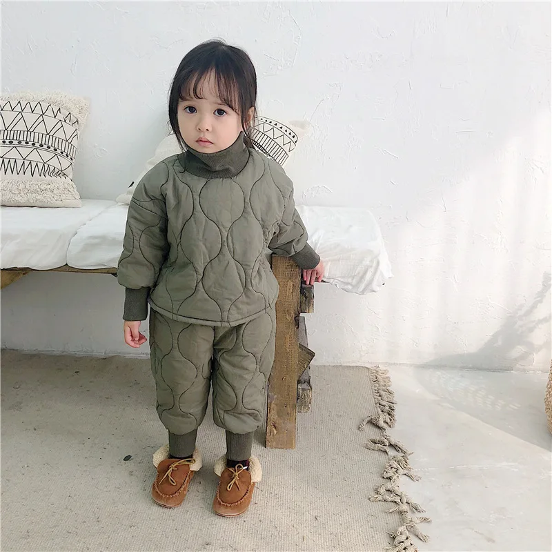 Новинка Осень зима 2019 детская одежда Корейская версия для девочек два комплекта