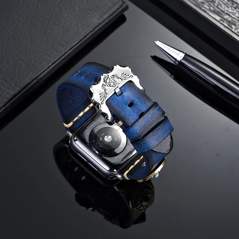 Genuine leather strap For galaxy watch 42mm 46mm decompression chinese zodiac watchband for Huawei GT 2P 22mm Amazfit Bip 20MM