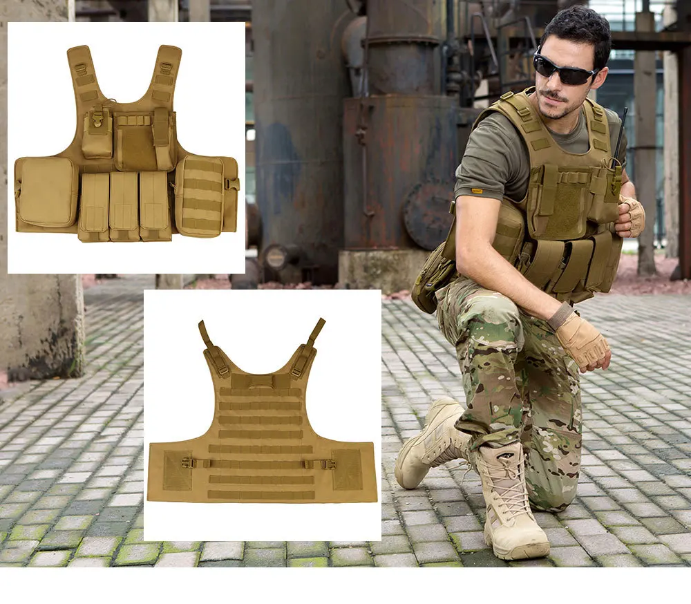 SINAIRSOFT тактический жилет-амфибия, страйкбол, сумки милитари, регулируемая защита Молла, для рыбалки, охоты, CS жилет LY2029