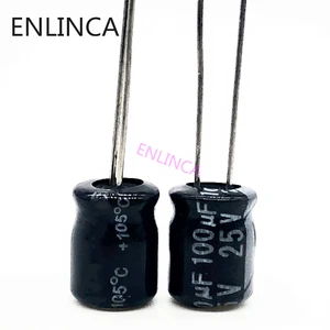 20 шт.лот P75 25 в 100 мкФ алюминиевый электролитический конденсатор, Размер 6*7 100UF25V 20%