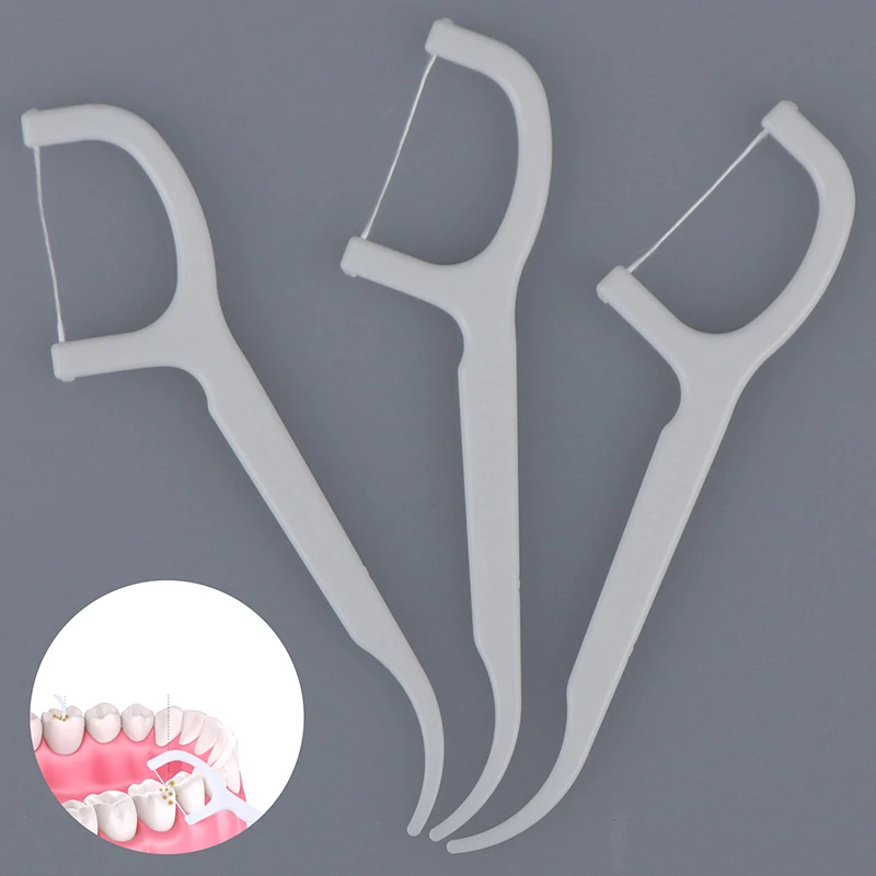 

50/100pcs Dental Flosser Oral Hygiene Dental Sticks Dental Water Floss Oral Teeth Pick Tooth Picks ABS Floss