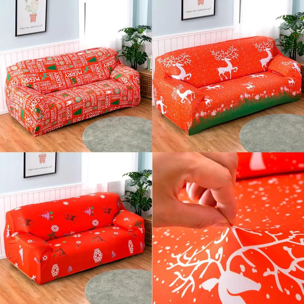 Рождественская накидка на диван 1/2/3/4 сиденья рождественские украшения для дома