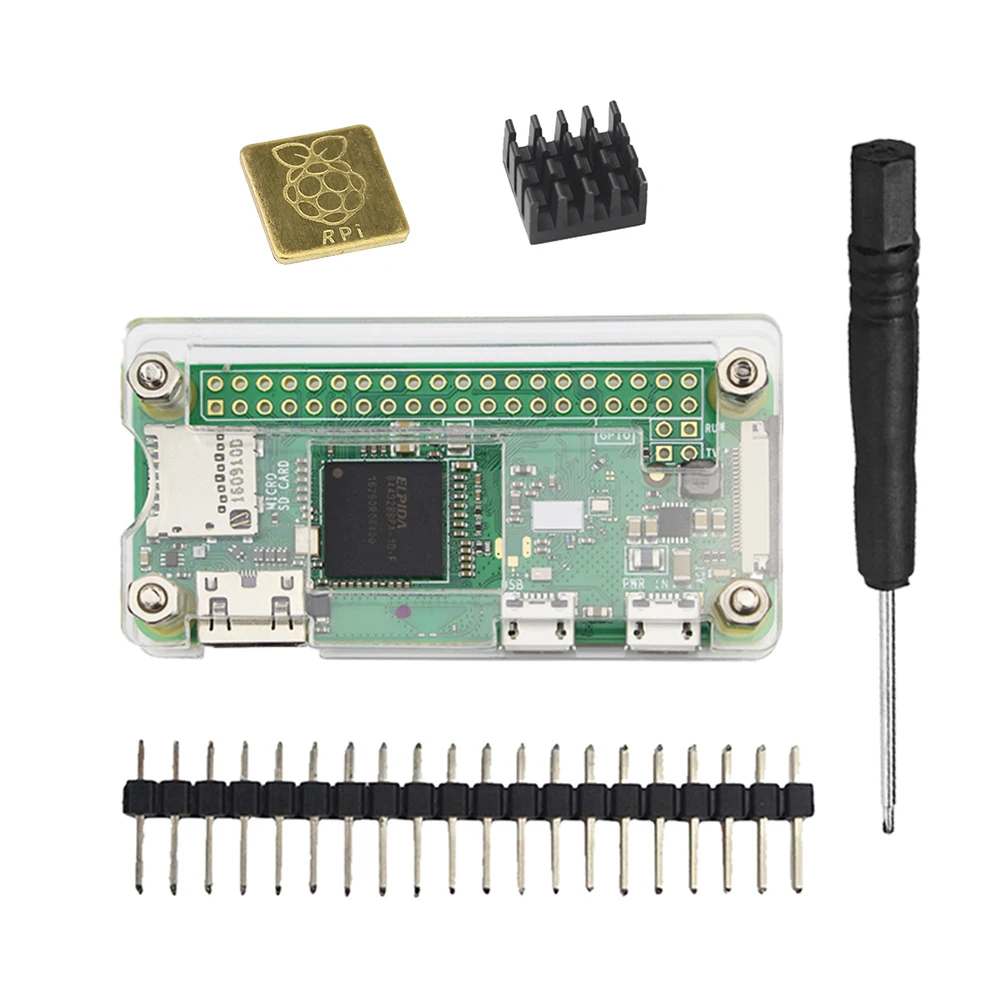 Оригинальный набор Raspberry Pi Zero V/Raspberry W + акриловый чехол алюминиевый радиатор для