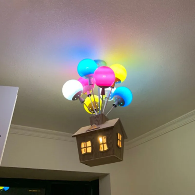 Воздушный шар лампа люстры для детской комнаты спальни разноцветная люстра дома