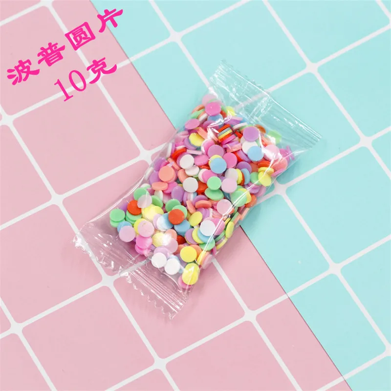 10g Fruit Fimo Bead Charms for Slime Accessories Fluffy DIY Decoration Addition Slime Clound Sand Toys Filler Glitter Clear Set - Цвет: 8