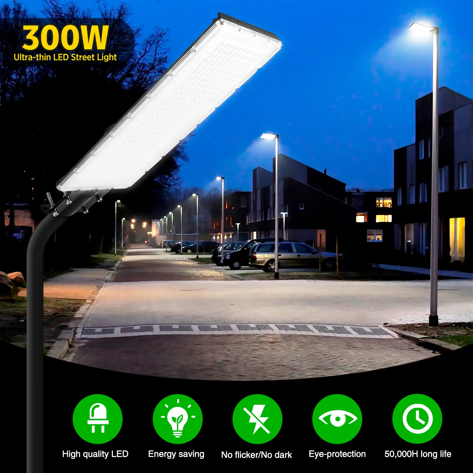 

Waterproof Led Street Light Lot Yard Barn Outdoor Wall 100W Lamp Industrial Garden Square Highway Area Parking Stadiums