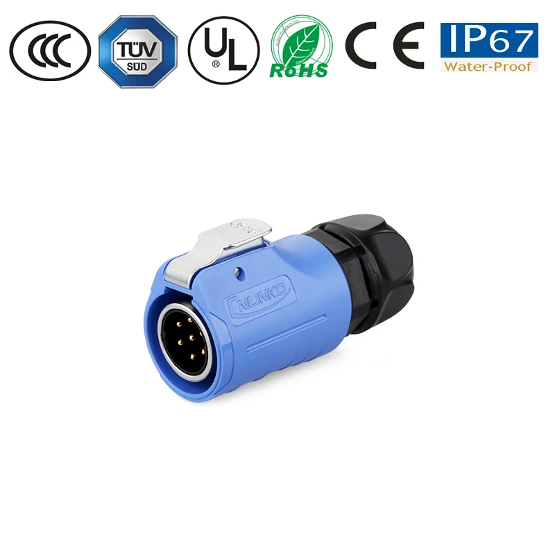 Водонепроницаемый разъем токопроводящий кабель открытый штекер гнездо M20 7 Pin led