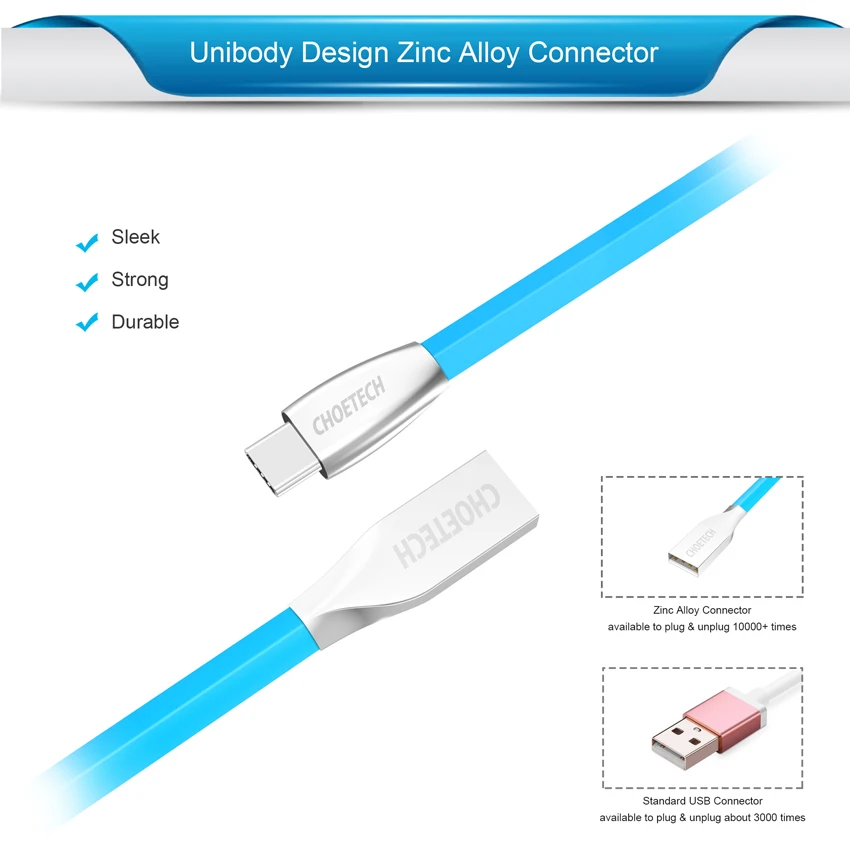 Кабель CHOETECH Type C USB A usb кабель типа для быстрой зарядки Samsung S9/S8/Note 8 One Plus|cable for|cable for