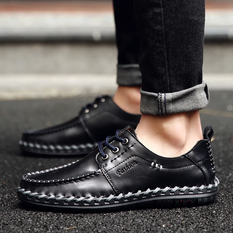 Тренд 2020 Для мужчин Повседневная Кожаная Обувь Одежда из мягкой ткани