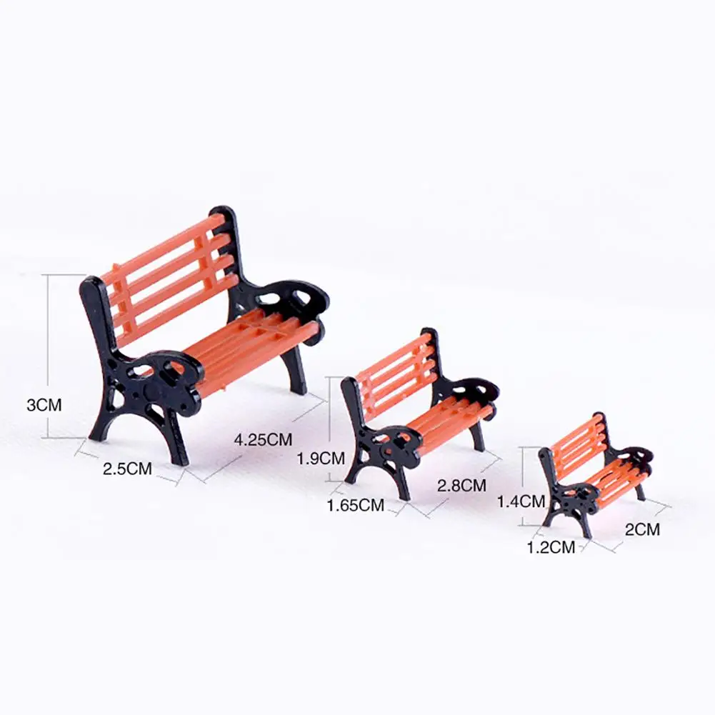 Миниатюрная скамейка для парка креативная модель миниатюрного ландшафта