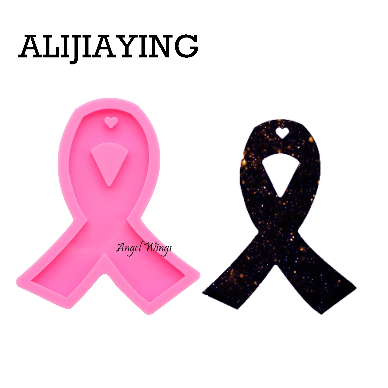 1pc Pink DY0107 DIY блестящая силиконовая форма для выпечки Силиконовое кольцо для ключей Форма силиконовая лента форма для брелка - Цвет: 1pc Pink