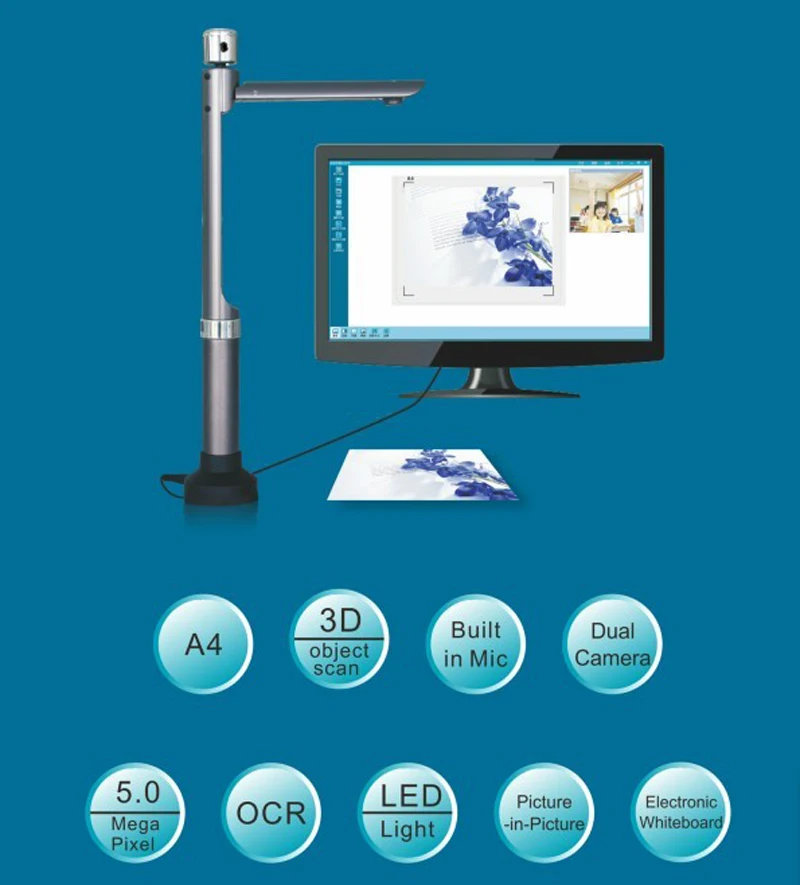 

Две камеры s высокоскоростная портативная камера для документов основная 5,0 мегапикселя