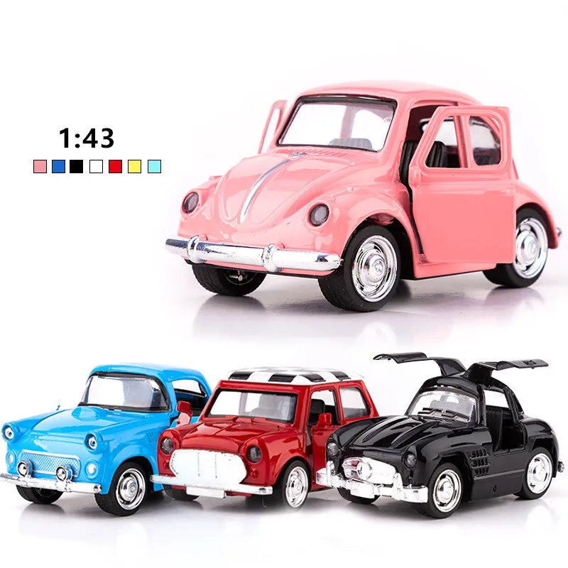 

1/36 DieCasts Series 5 Inch Mini Coop 12.5Cm Alloy Car Toys Doors Openable Pull Back Return Police Early education Car 2021
