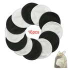 16 шт., многоразовые ватные прокладки для снятия макияжа