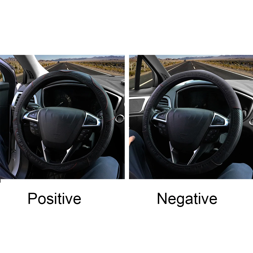 Чехол рулевого колеса автомобиля LEEPEE Универсальный нескользящий дышащий из