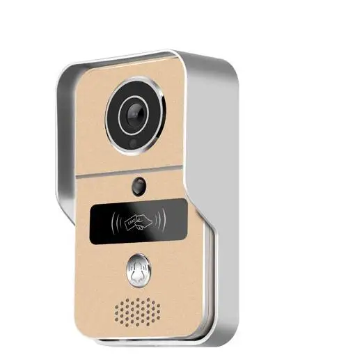 720P беспроводной wifi-звонок P2P 150 градусов POE Видео дверной телефон - Цвет: golden