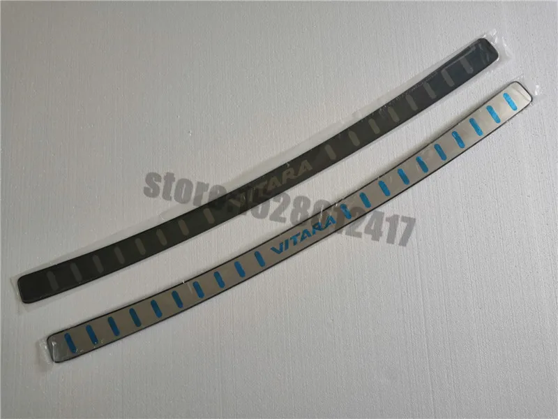 Ультратонкий протектор для заднего бампера из нержавеющей стали Suzuki Vitara 2015 ~ 2020