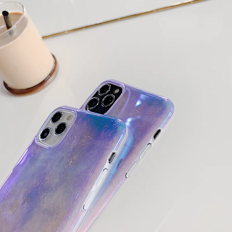 Чехол для телефона Blue-ray Dream Sky iPhone 11 Pro Max XR X XS 7 8 Plus мягкий чехол IMD с блестящей