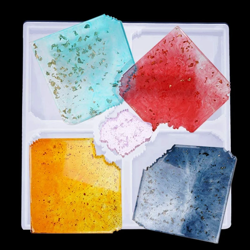 

Epoxy Resin Mold Irregular Coaster Mold Silicone Mold Casting Mold for DIY Coaster Bowl Mat Crafts