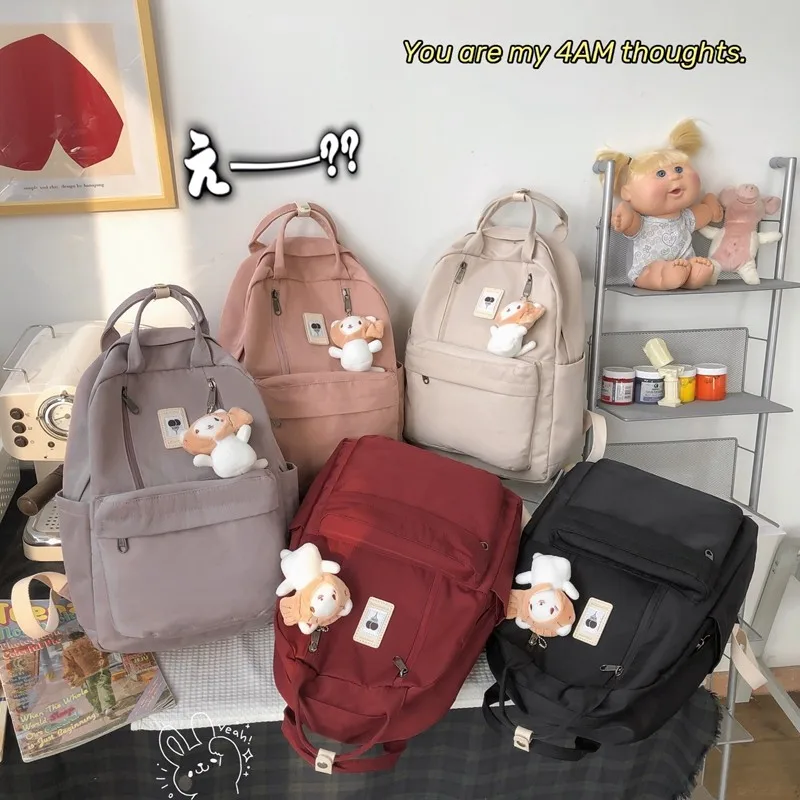 

2021 New Harajuku Women's Backpack Fashion Trend Nylon Waterproof Large-capacity Student School Bags