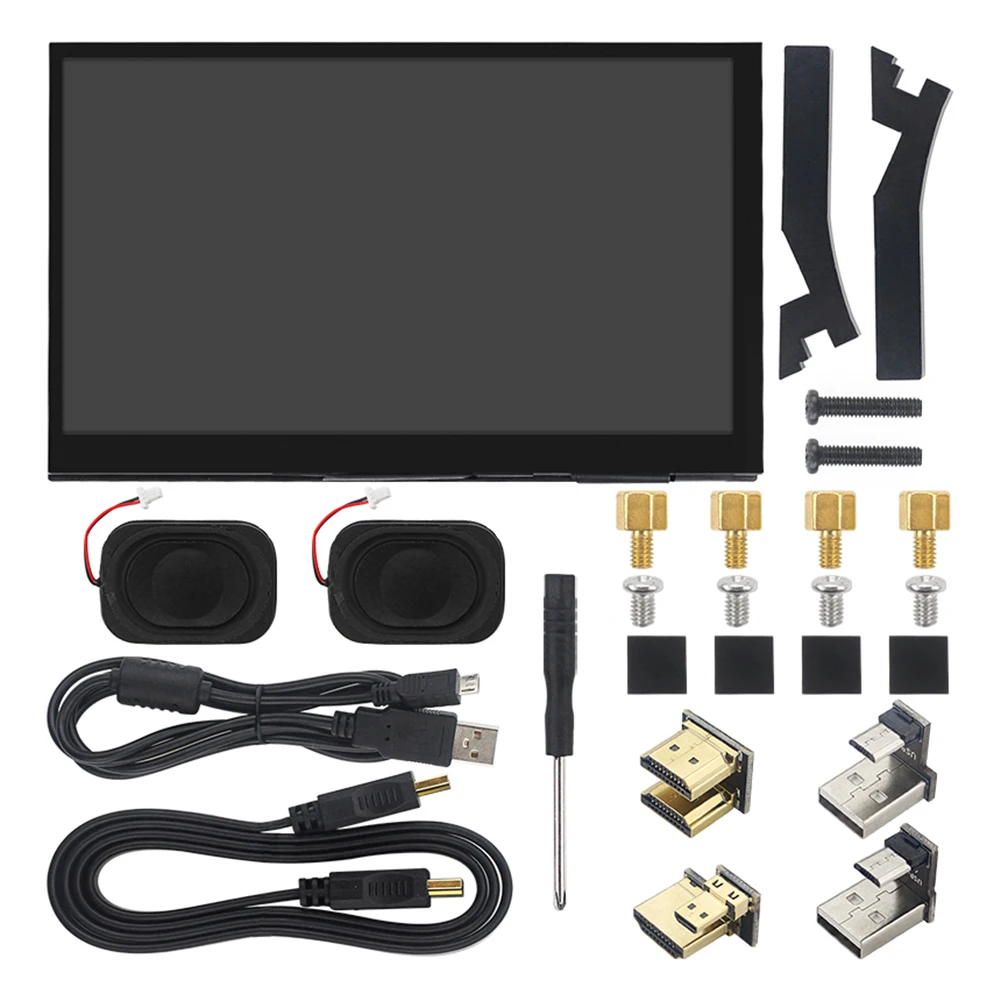 

Комплект модуля сенсорного экрана 7 дюймов IPS 1024x600 HDMI-совместимая плата монитора Замена для Raspberry Pi 4B/3B