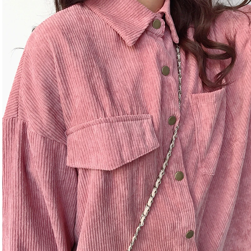 2020 длинный рукав кардиган размера плюс блузка Осенняя Вельветовая однотонная