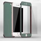 Роскошный чехол с полным покрытием 360 градусов для iPhone 11 iPhone 12 Pro Max XR XS X, чехлы с закаленным стеклом для iPhone SE 2020 8 7 6 6S