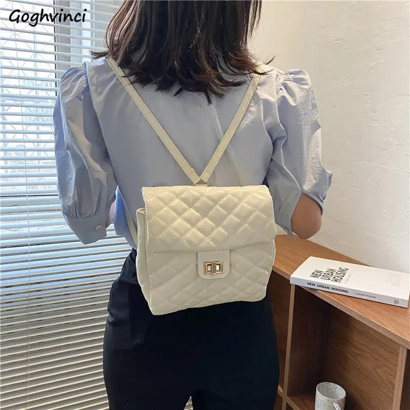 

Женские рюкзаки из искусственной кожи в клетку с бриллиантами, элегантные дамские портативные дизайнерские универсальные школьные роскош...