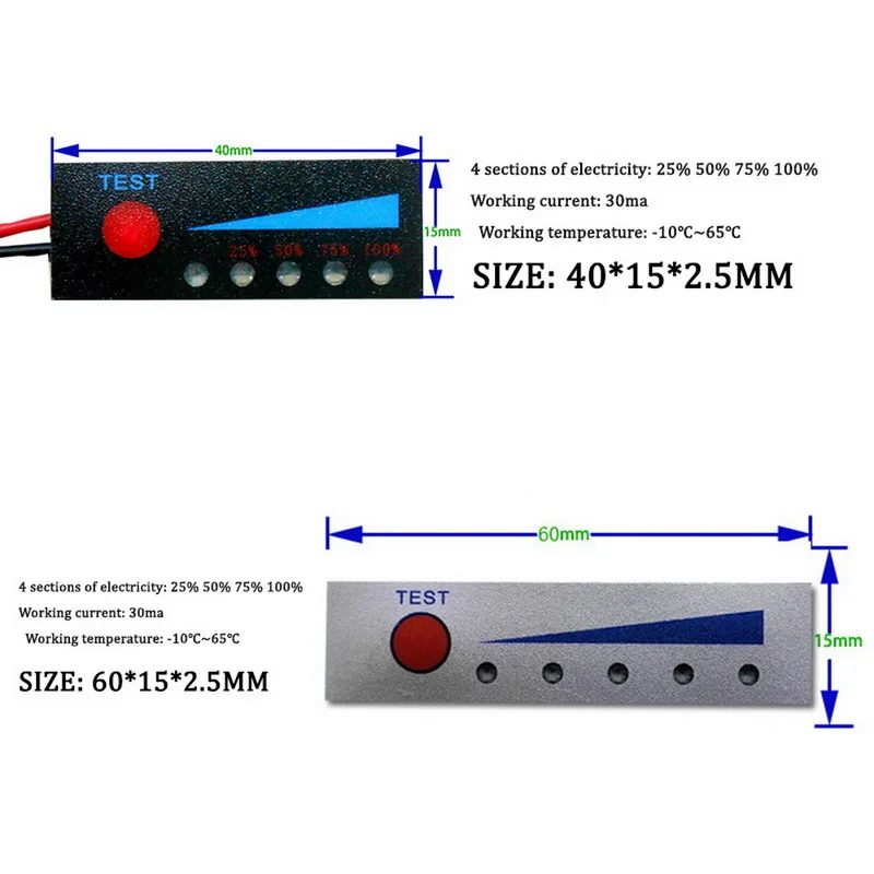 Литиевая батарея пакет питания процент дисплея ток 30мА подходит для быстрой