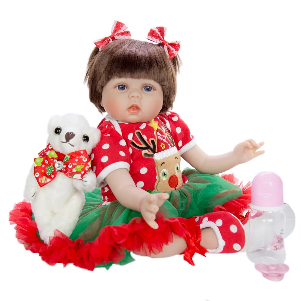 Девочка кукла игрушки 55 см мягкий силикон bebe reborn Реалистичная Малыш живой