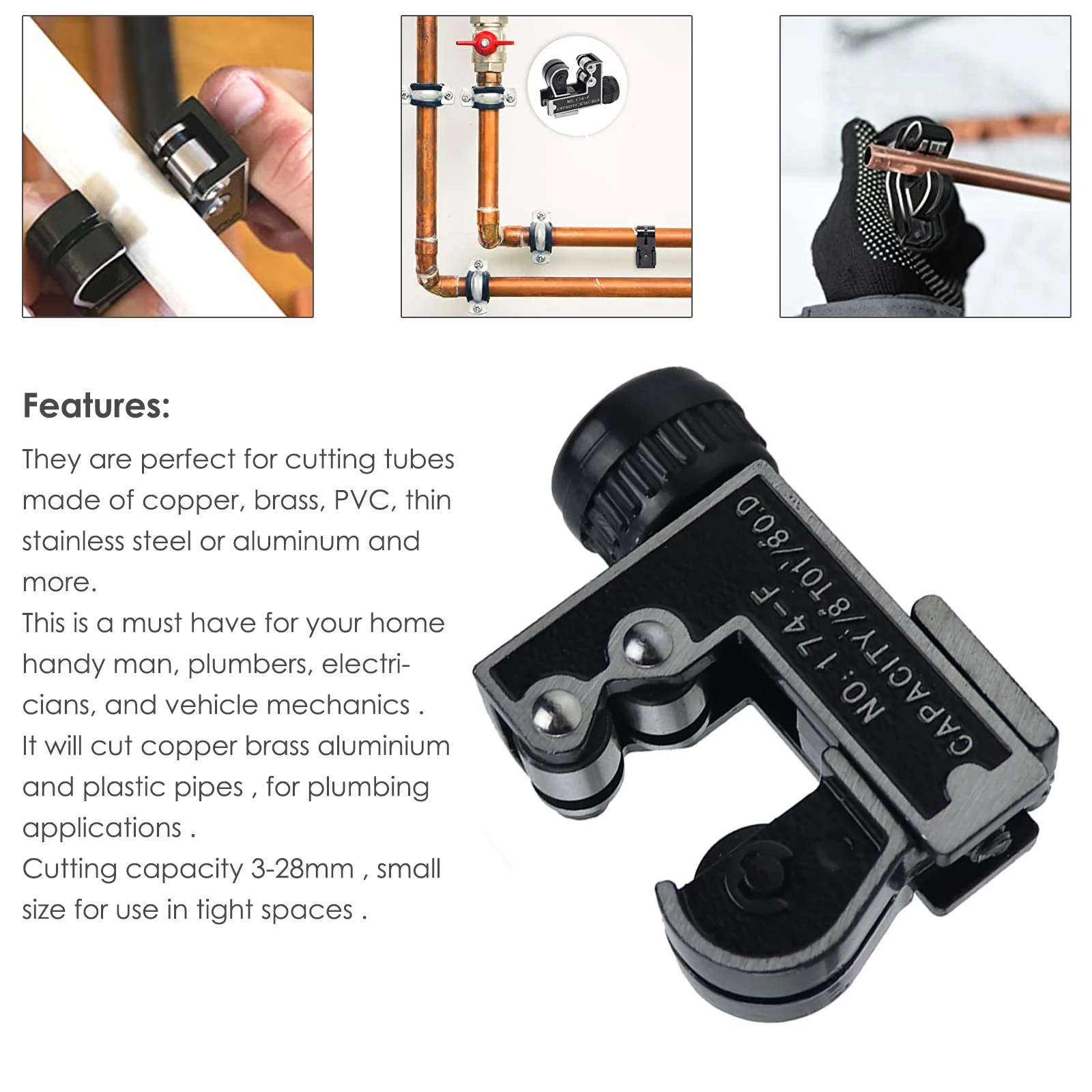 3 28 мм регулируемый шланг труборез трубы режущие инструменты Портативный мини
