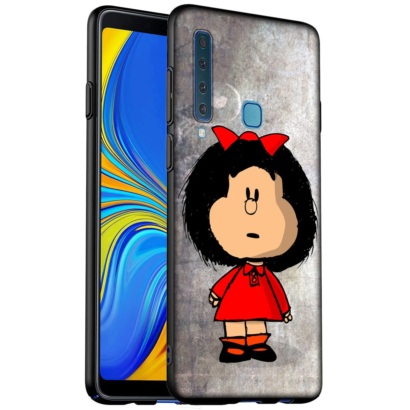 Mafalda милый мягкий силиконовый чехол для телефона Samsung Galaxy A6 A7 A8 A9 2018 A3 A5 2016 2017 Note 9 8 10