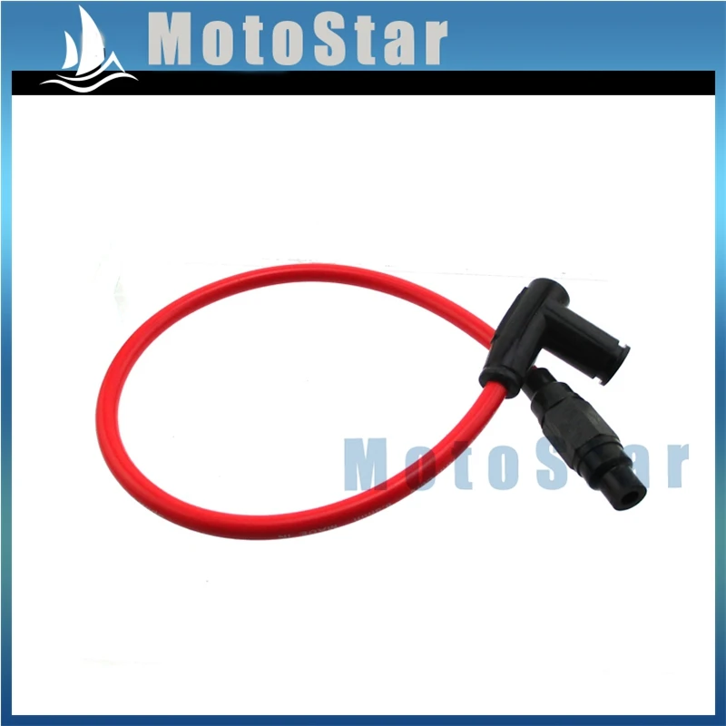 Красный 8 мм двухъядерный гоночный силовой кабель Катушка зажигания для