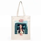 Модная повседневная женская сумка на плечо, женская сумка-шоппер с принтом Ланы Дель Рей, сумки для покупок с графическим рисунком, женская сумка-тоут