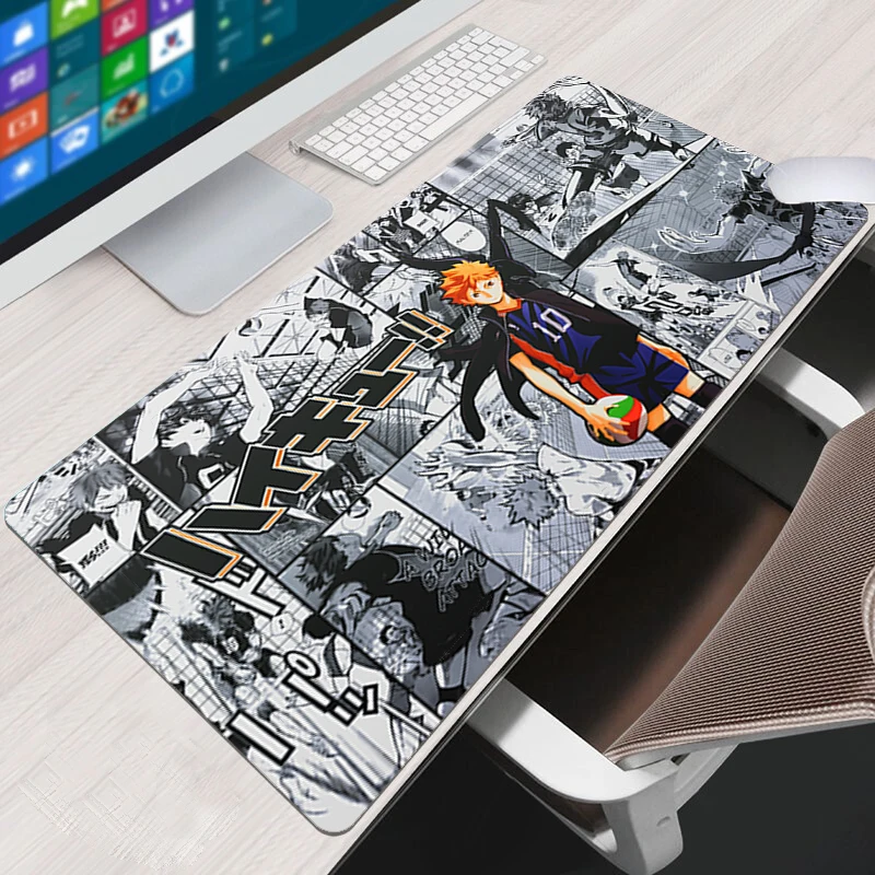 

haikyuu mouse pad gamer anime 80x30cm notbook mouse mat gaming mousepad large New arrival pad mouse PC desk padmouse mats