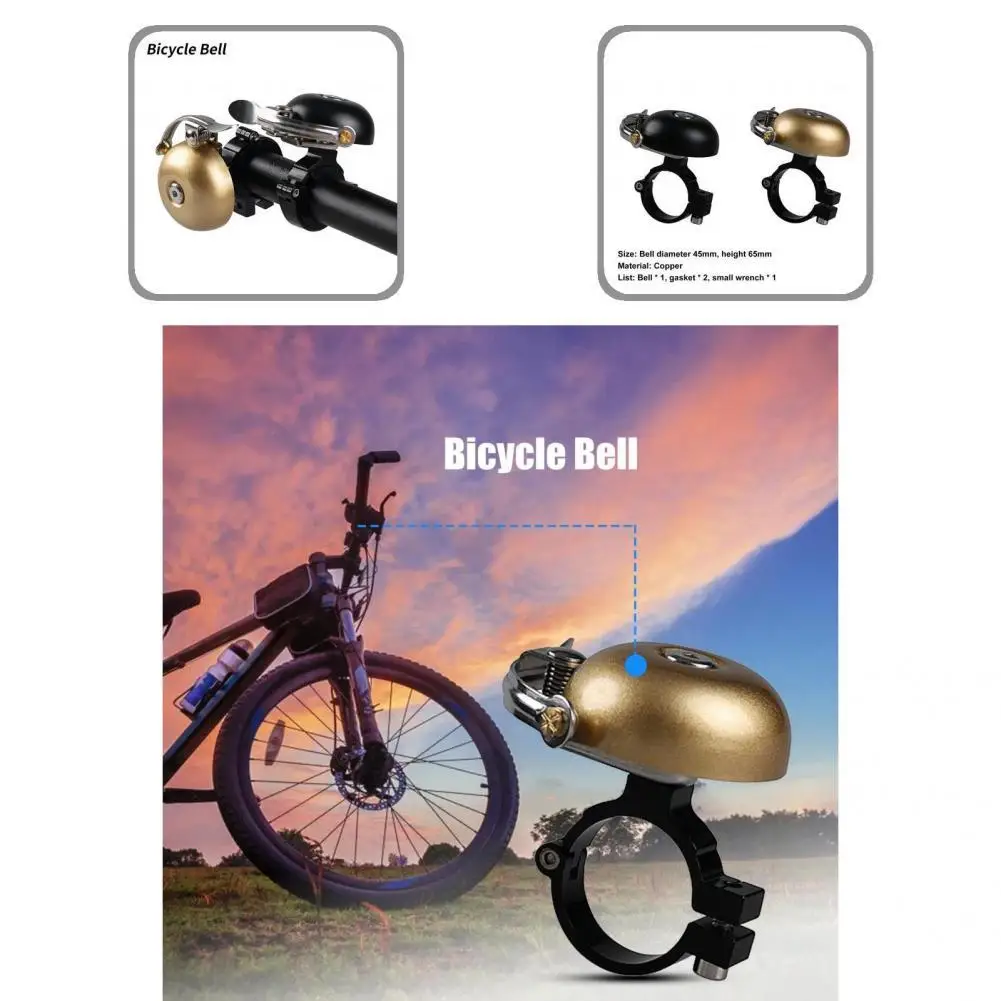 

Stable Useful Bicycle Handlebar Bell Ring Wear Resistant Bicycle Bell Sturdy for Folding Bike