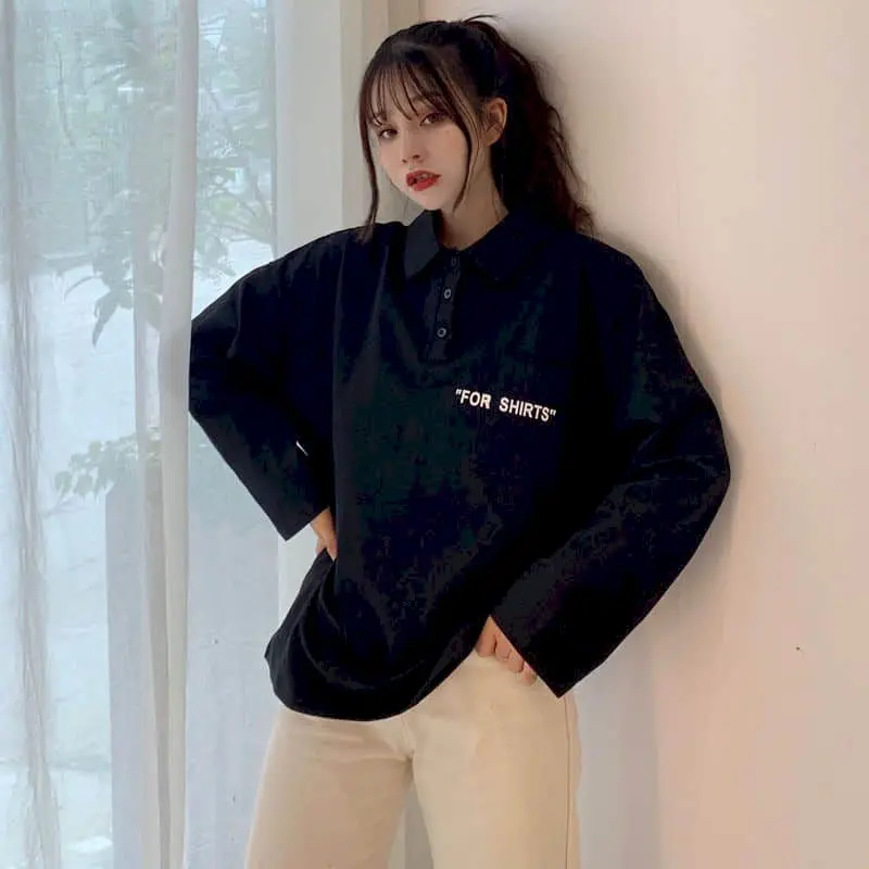 

2021 сезон: весна-лето футболка с длинными рукавами в Корейском стиле свободные Harajuku винтажный, готический, в стиле панк одежда Графический Фу...