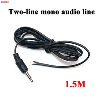 cltgxdd two line mono stereo headset male plug with cable 2 pole 3 5mm plug diy replace audio cable repair wire rod