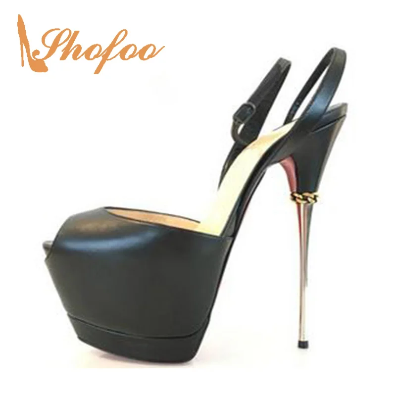 Женские туфли на шпильке черные красные с ремешком щиколотке обувь для вечеринки