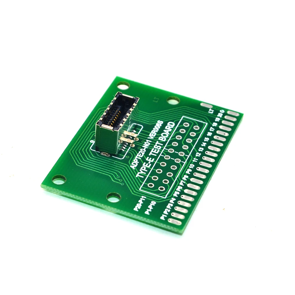 

Мужского и женского пола TYPE-E Тесты PCB универсальная доска с USB 3,1 TYPE-E Порты и разъёмы 43*33 мм 20-контактный разъем TYPE-E Тесты доска разъем адаптер...