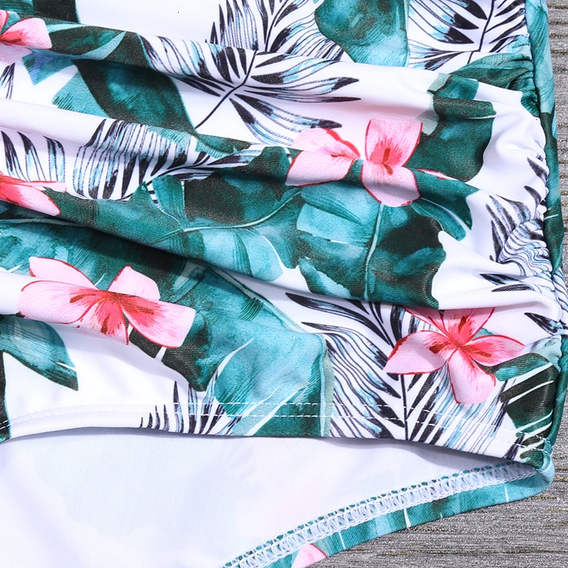 Комплект бикини с рюшами и принтом сексуальный женский купальник открытой