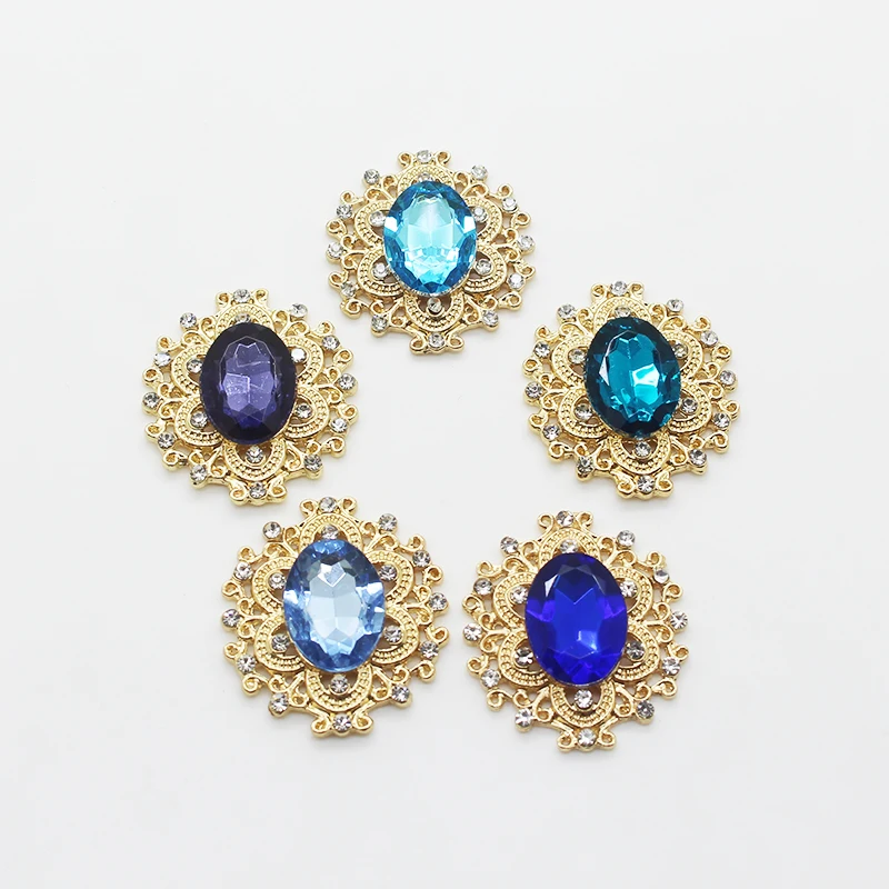 Новые украшения аксессуары пряжки 10 шт Позолоченные Стразы Декоративные