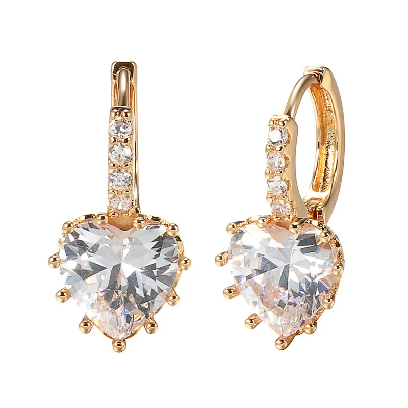 

Женские серьги-подвески из розового золота, с натуральным Цирконом