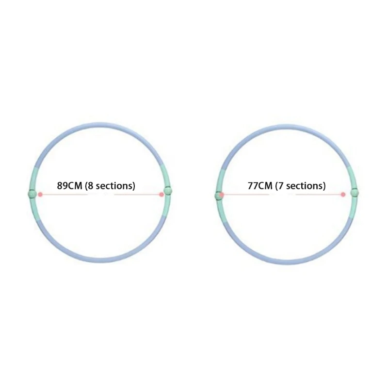 

A69A Fitness Exercise Weighted Fitness Hoop Exercise Soft Foam Hoop For Adults With Mini Measuring Tape And 8-Shape Pull Rope