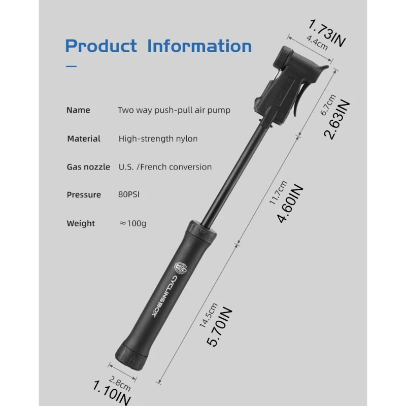 

Q1FF Bike Floor Pump - High Pressure 80PSI - Presta Val-ve Bike Pump Automatically Switches to Schrader for Road, MTB & BMX