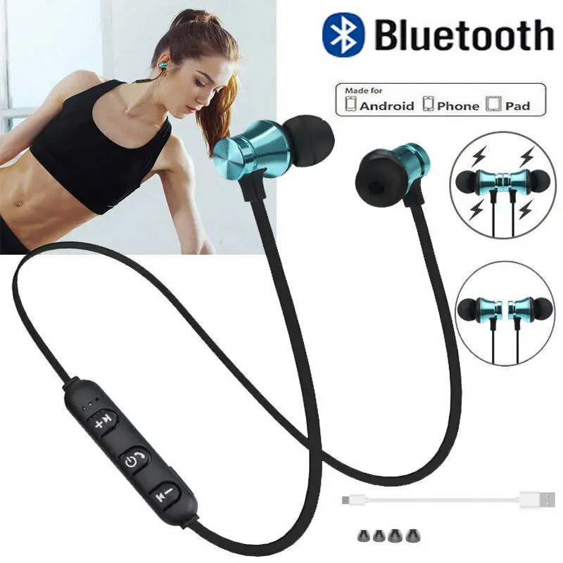 Bluetooth наушники беспроводные air спортивные с шейным ободом для iphone xiaomi umidigi blackview